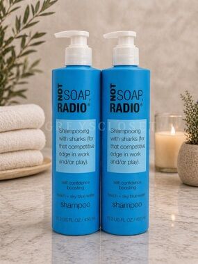 PRICE DROP‼️ NOT SOAP, RADIO Shampoo 15.2 oz Set of 2 Beach + Sky Blue Water
